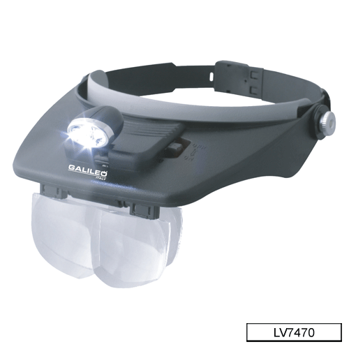 Lupa binocular manos libres con triple luz LED LV7470