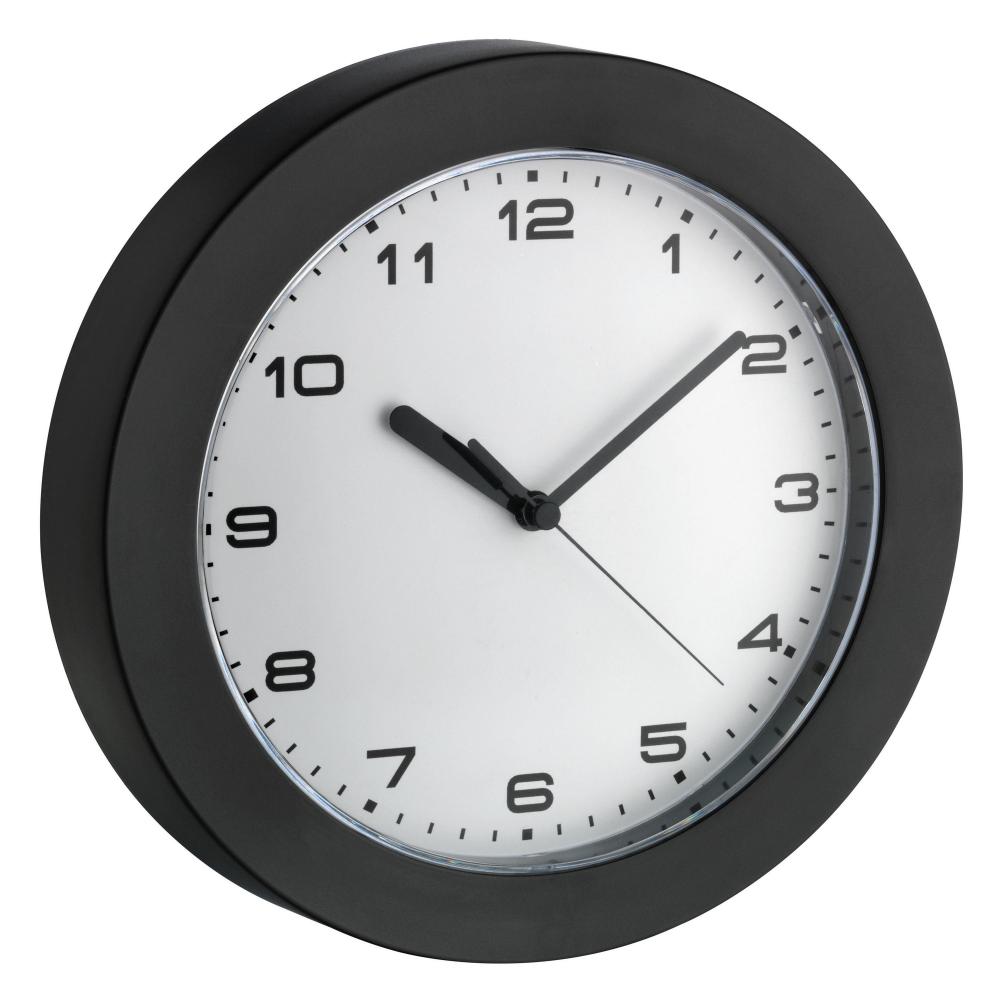 Reloj analogico de pared TFA, marco negro 60.3022.01